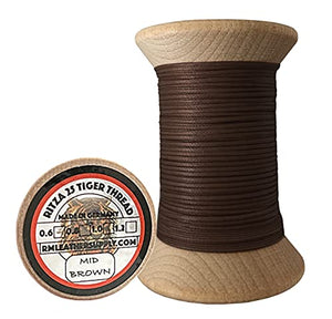 
                  
                    0.6mm Ritza Tiger Thread - Waxed Polyester Braided Thread for Hand Sewing Leather (Mini Spool 25 Meters) …(Mid Brown (Mini Spool))
                  
                