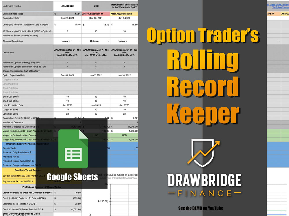 Option Trader's Rolling Options Record Keeper