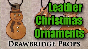 
                  
                    Snowman brown leather ornament with rivets. Leather Christmas ornaments, Drawbridge Props.
                  
                