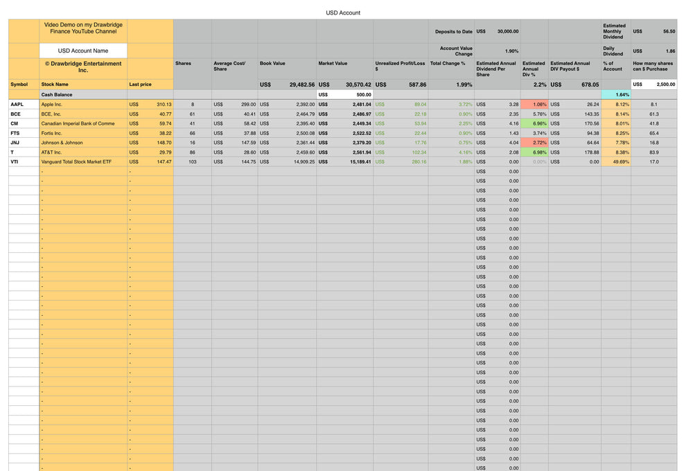 
                  
                    Ultimate Dividend Portfolio Tracking Spreadsheet
                  
                